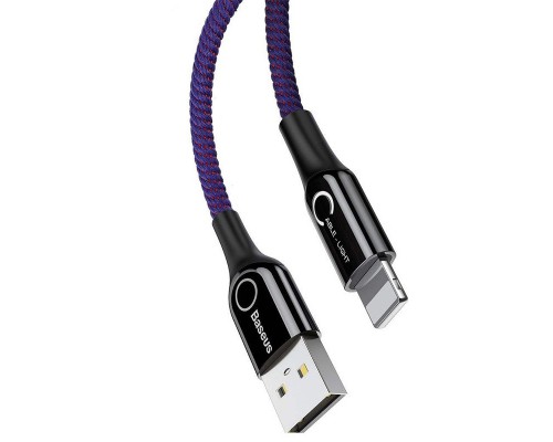 Дата кабель Baseus C-shaped (со световым индикатором) USB to Lightning 2.4A (1m) (CALCD) (00000027364_2)