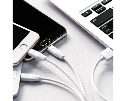 Дата кабель Hoco X1 Rapid 3in1 (Lightning+Micro USB+Type-C) (1m) (00000052968_1)