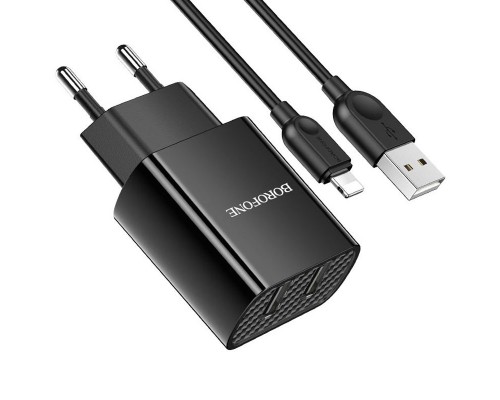СЗУ Borofone BA53A Powerway (2USB/2.1A) + Lightning (00000055345_1)