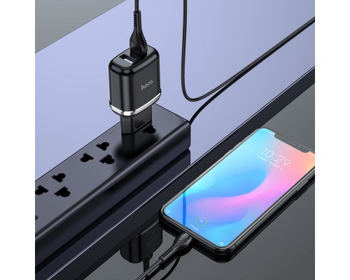 СЗУ Hoco N4 (2USB/2.4A) + Type-C (00000048811_2)