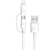 Дата кабель Usams US-SJ077 2in1 U-Gee USB to Micro USB + Lightning (1m) (00000036162_2)