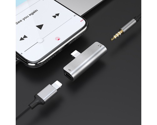 Переходник Hoco LS25 Lightning to 3,5 AUX (00000032939_1)