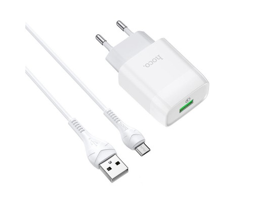 СЗУ Hoco C72Q QC3.0 (1USB/2A) + MicroUSB (00000041731_1)