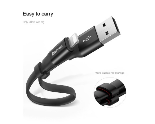 Дата кабель Baseus Nimble Portable USB to Lightning (23см) (CALMBJ-B01) (00000023861_1)