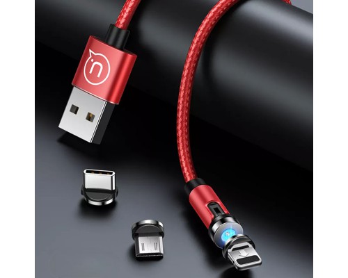 Дата кабель USAMS US-SJ472 U59 Lightning Rotatable Magnetic (1m) (00000051944_1)