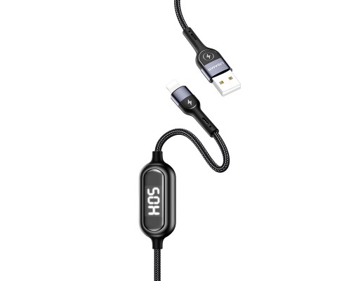 Дата кабель Usams US-SJ423 U48 Digital Display USB to Lightning (1.2m) (00000036174_1)
