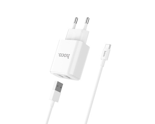 СЗУ Hoco C62A Victoria 2.1A 2USB + cable Type-C (00000033984_1)